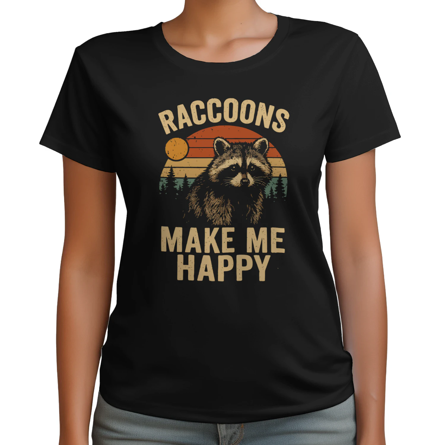 Raccoon Make Me Happy Vintage Shirt