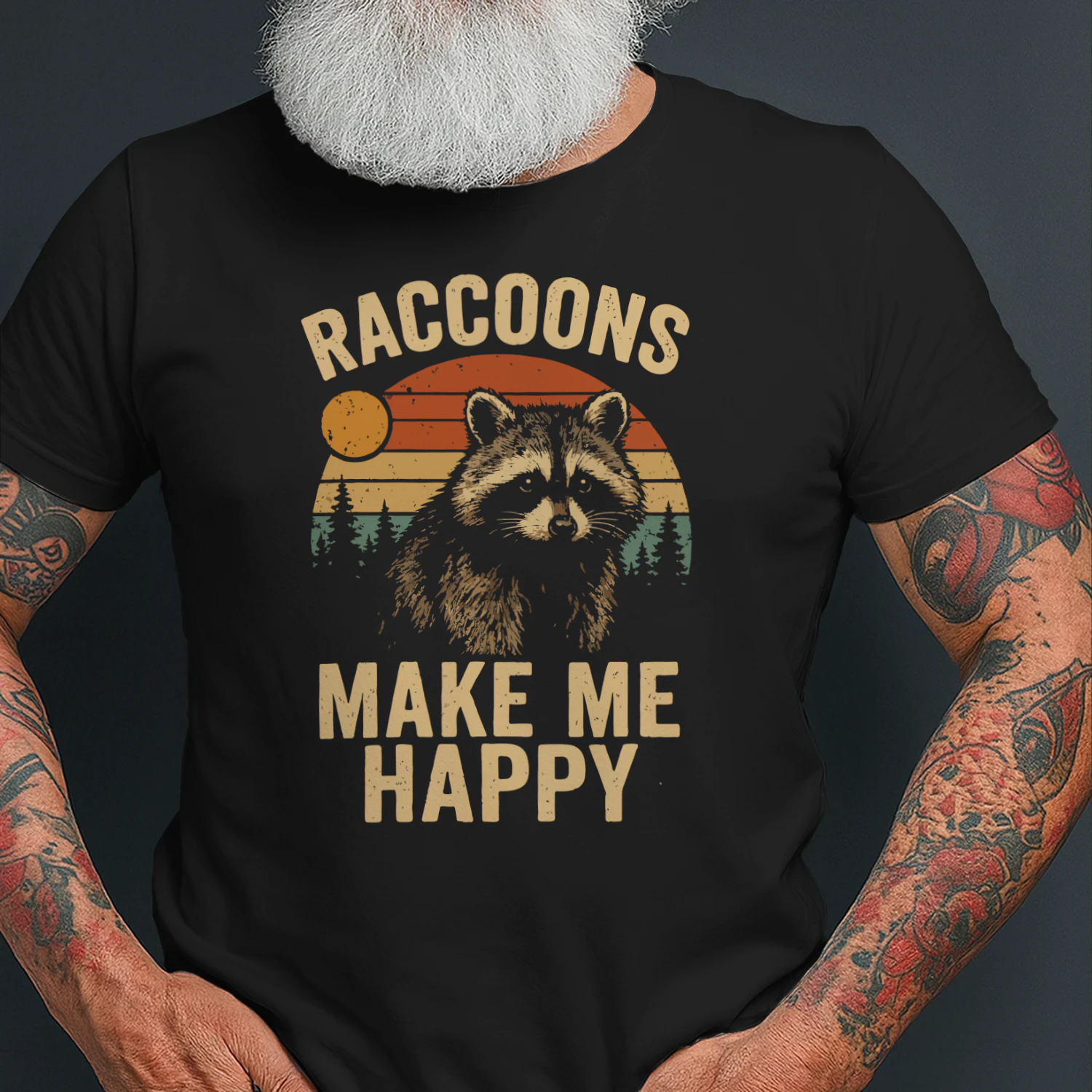 Raccoon Make Me Happy Vintage Shirt