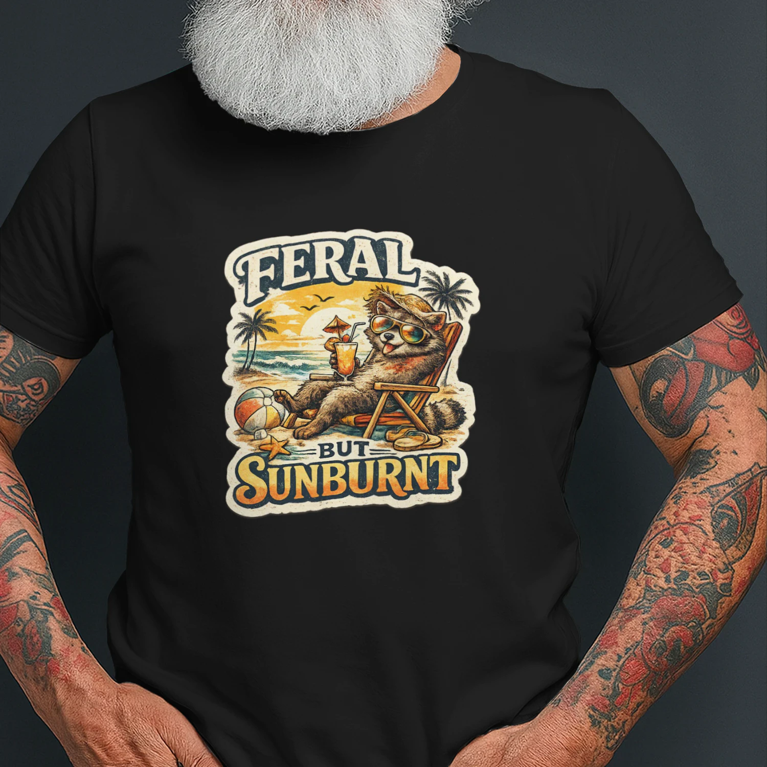 Feral But Sunburnt Raccoon Shirt