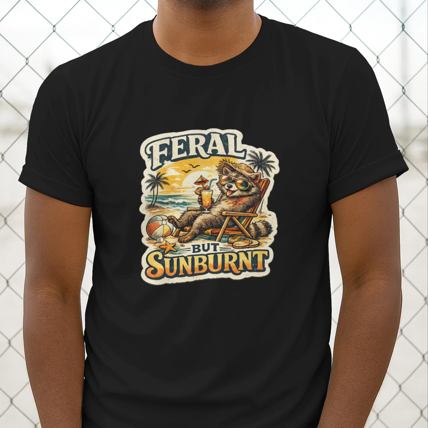 Feral But Sunburnt Raccoon Shirt