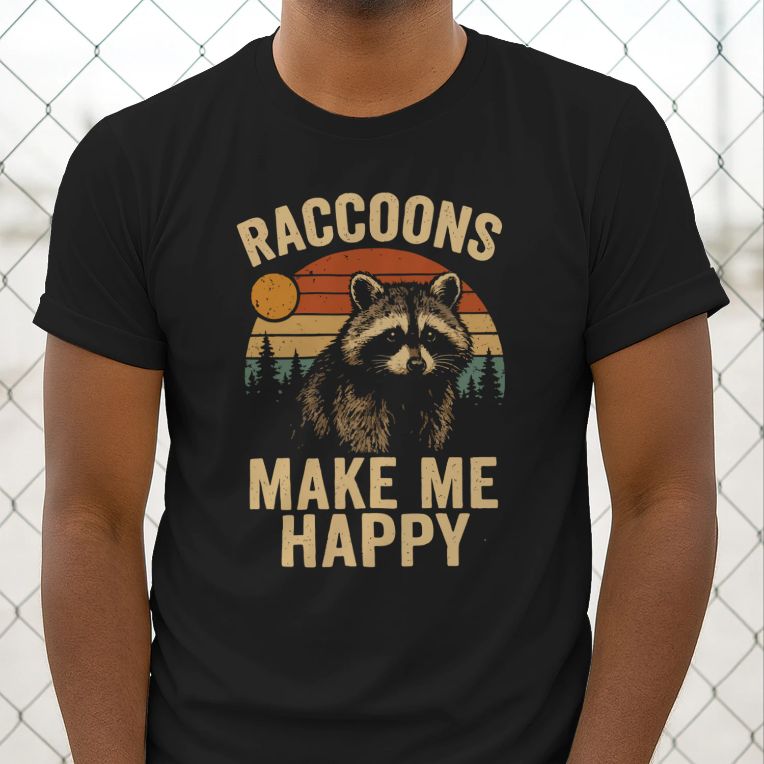 Raccoon Make Me Happy Vintage Shirt