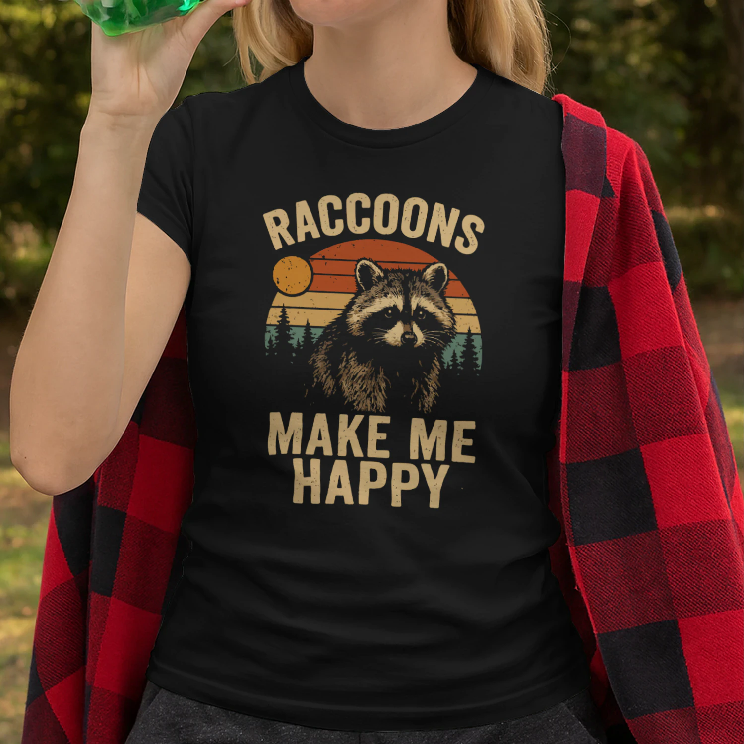 Raccoon Make Me Happy Vintage Shirt
