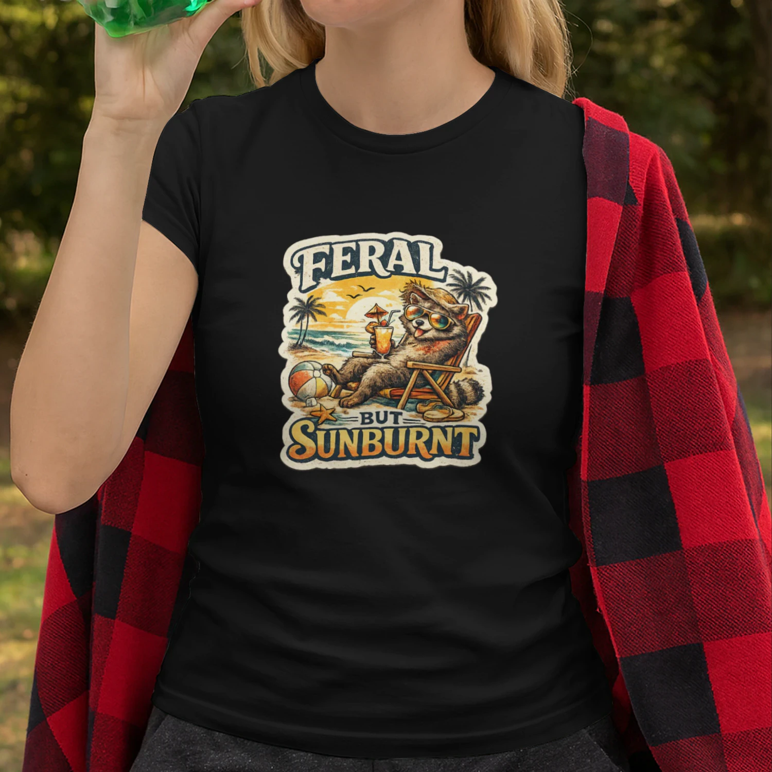 Feral But Sunburnt Raccoon Shirt