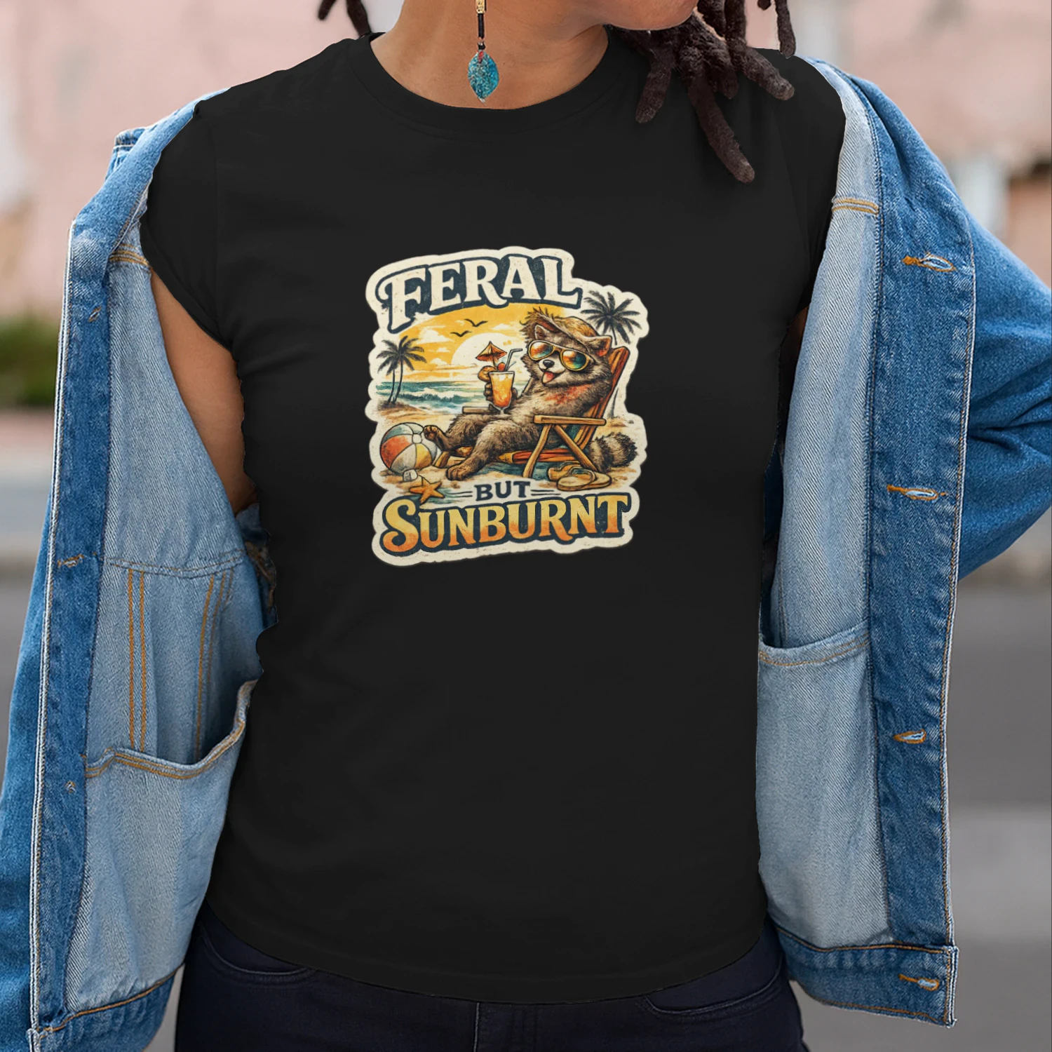 Feral But Sunburnt Raccoon Shirt