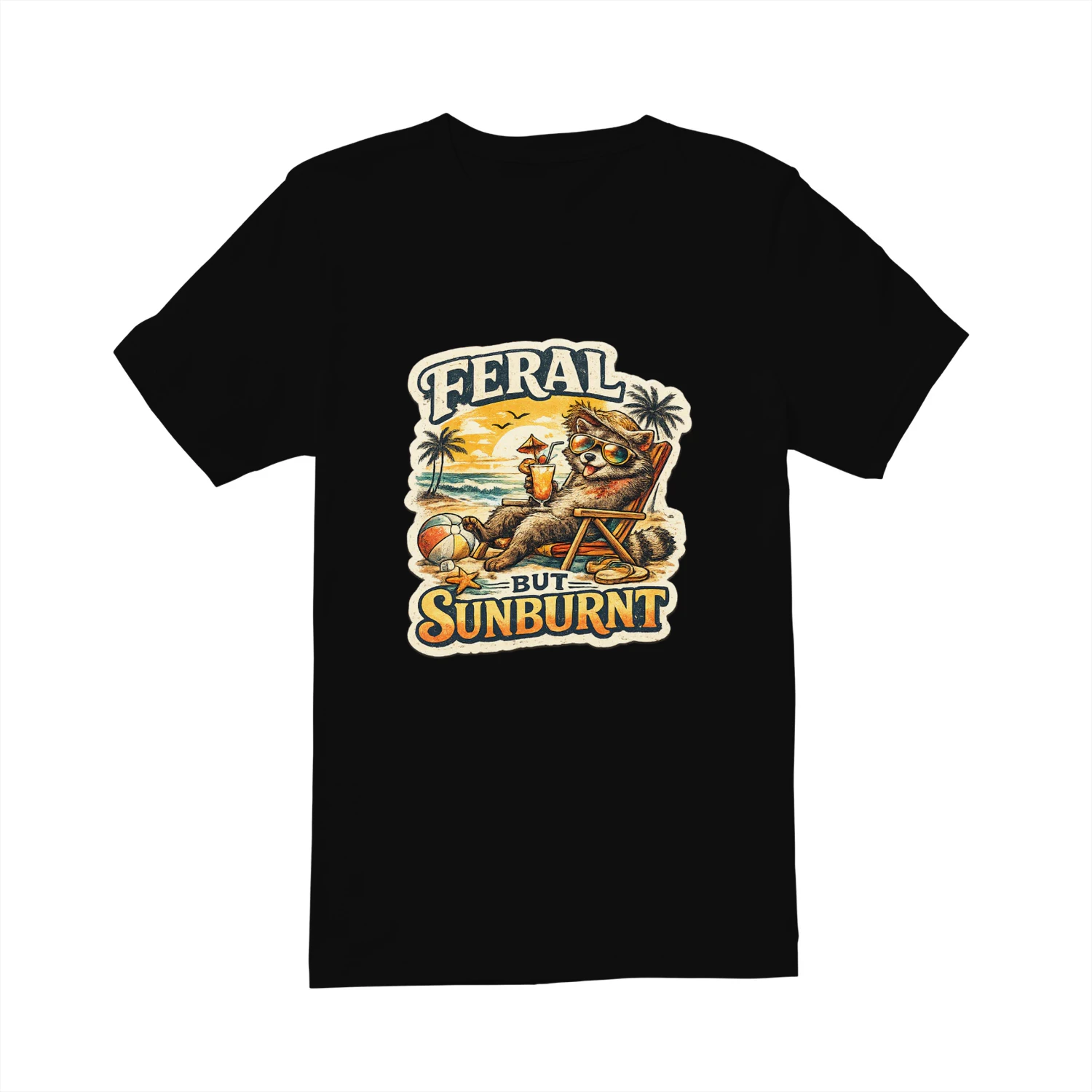 Feral But Sunburnt Raccoon Shirt
