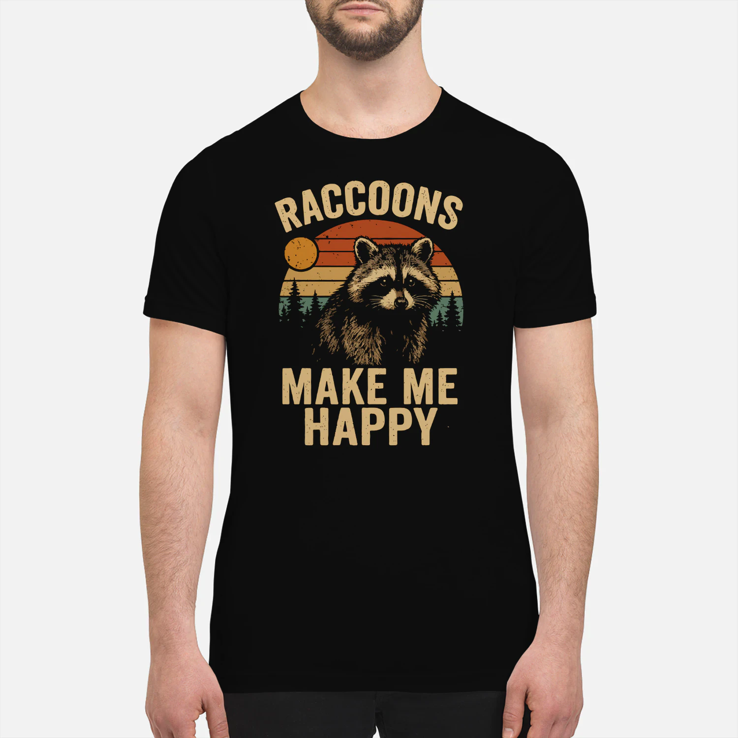 Raccoon Make Me Happy Vintage Shirt