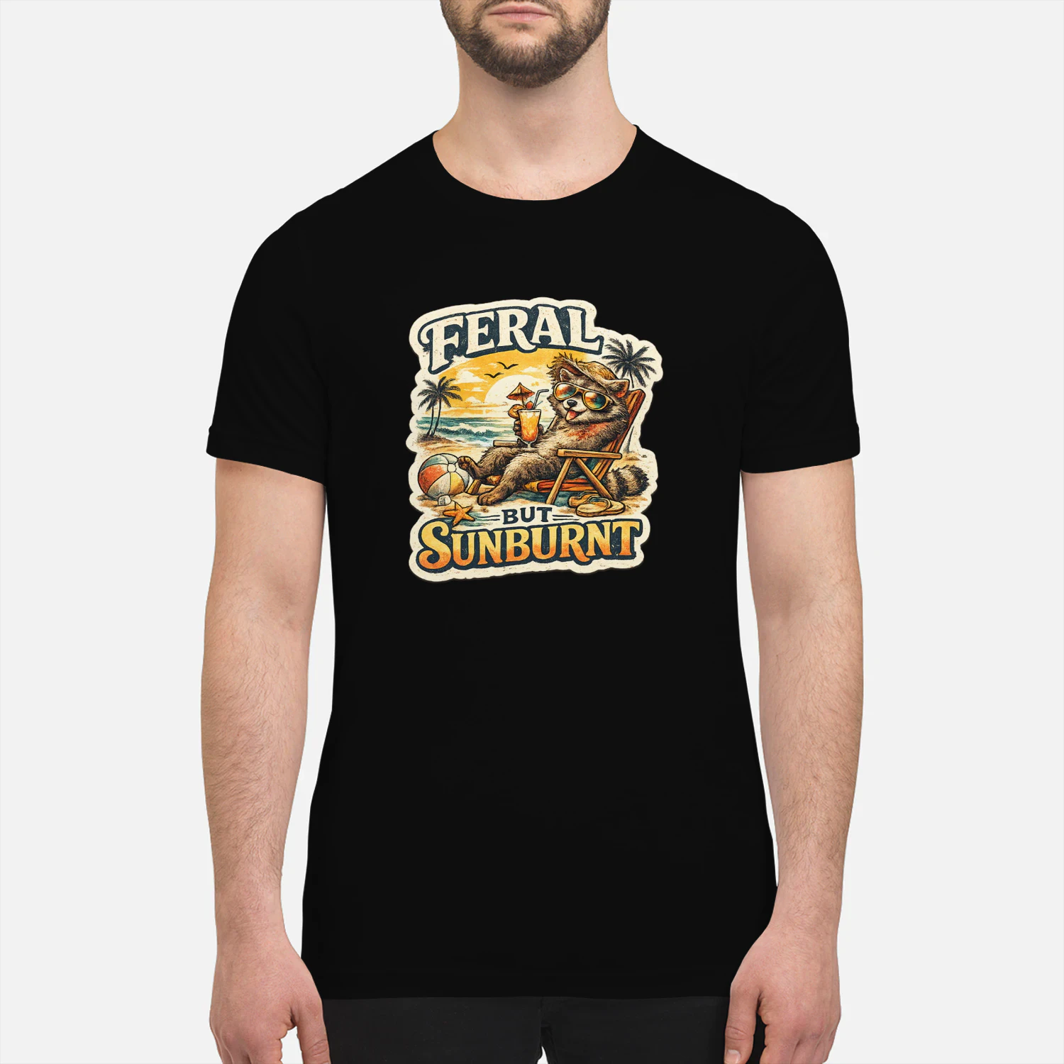 Feral But Sunburnt Raccoon Shirt