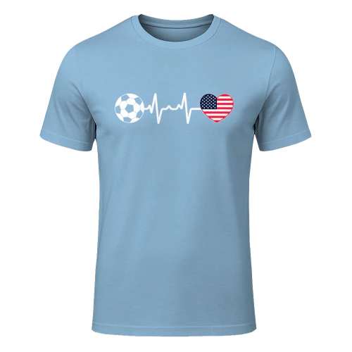 Patriotic Soccer Heartbeat USA