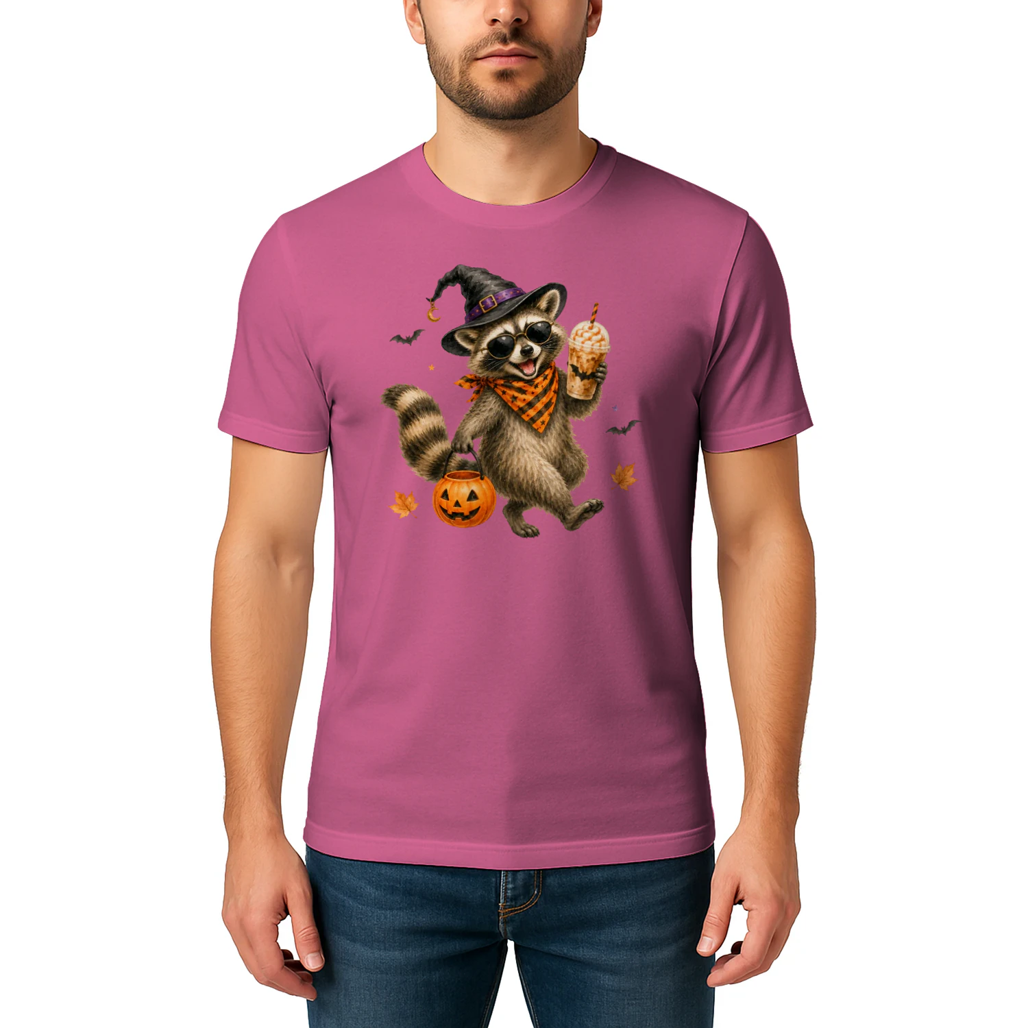 Halloween Raccoon Pumpkin Costume Shirt