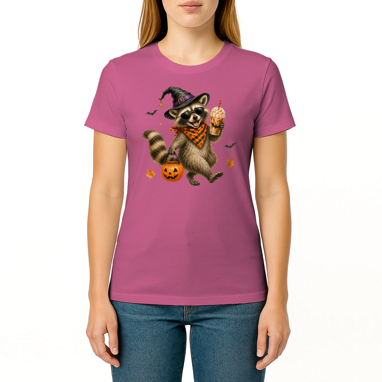Halloween Raccoon Pumpkin Costume Shirt