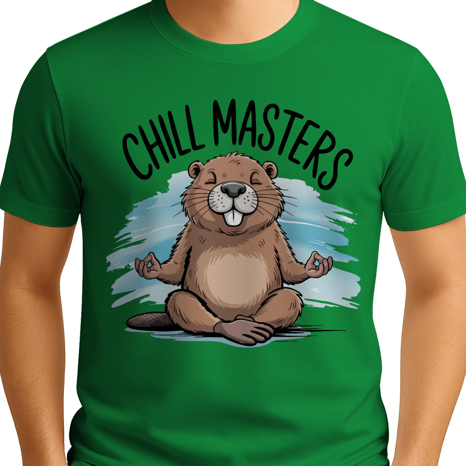 Chill Masters Funny Meditating Beaver Yoga Design
