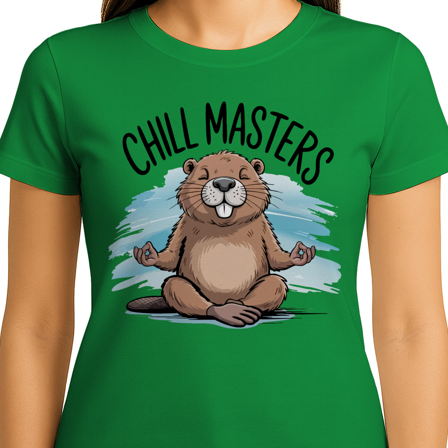 Chill Masters Funny Meditating Beaver Yoga Design