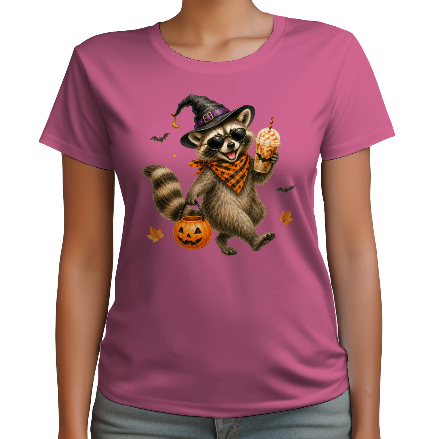 Halloween Raccoon Pumpkin Costume Shirt