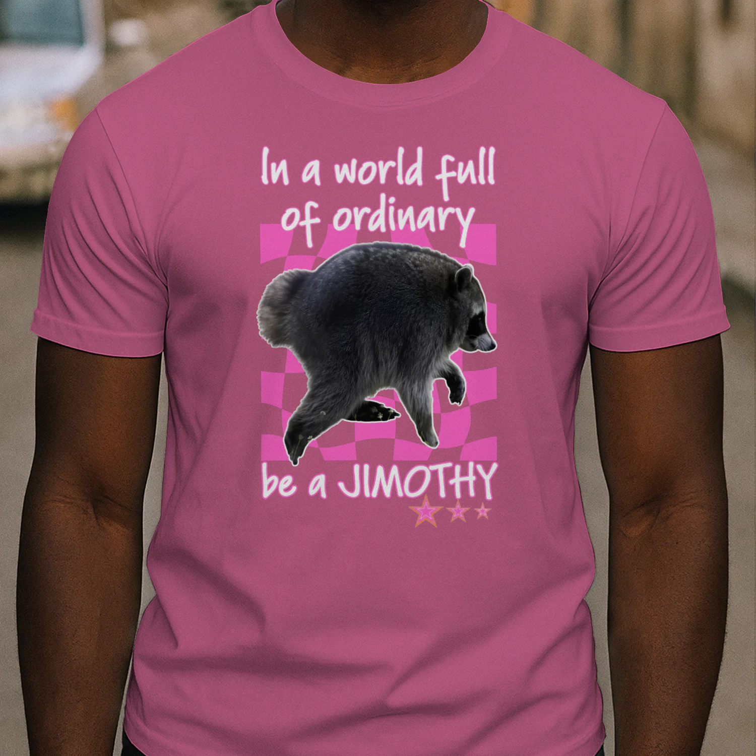 In A World Full Of Ordinary Be A Jimothy Raccoon Shirt