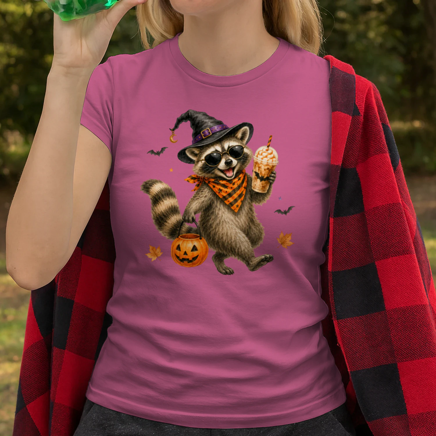 Halloween Raccoon Pumpkin Costume Shirt