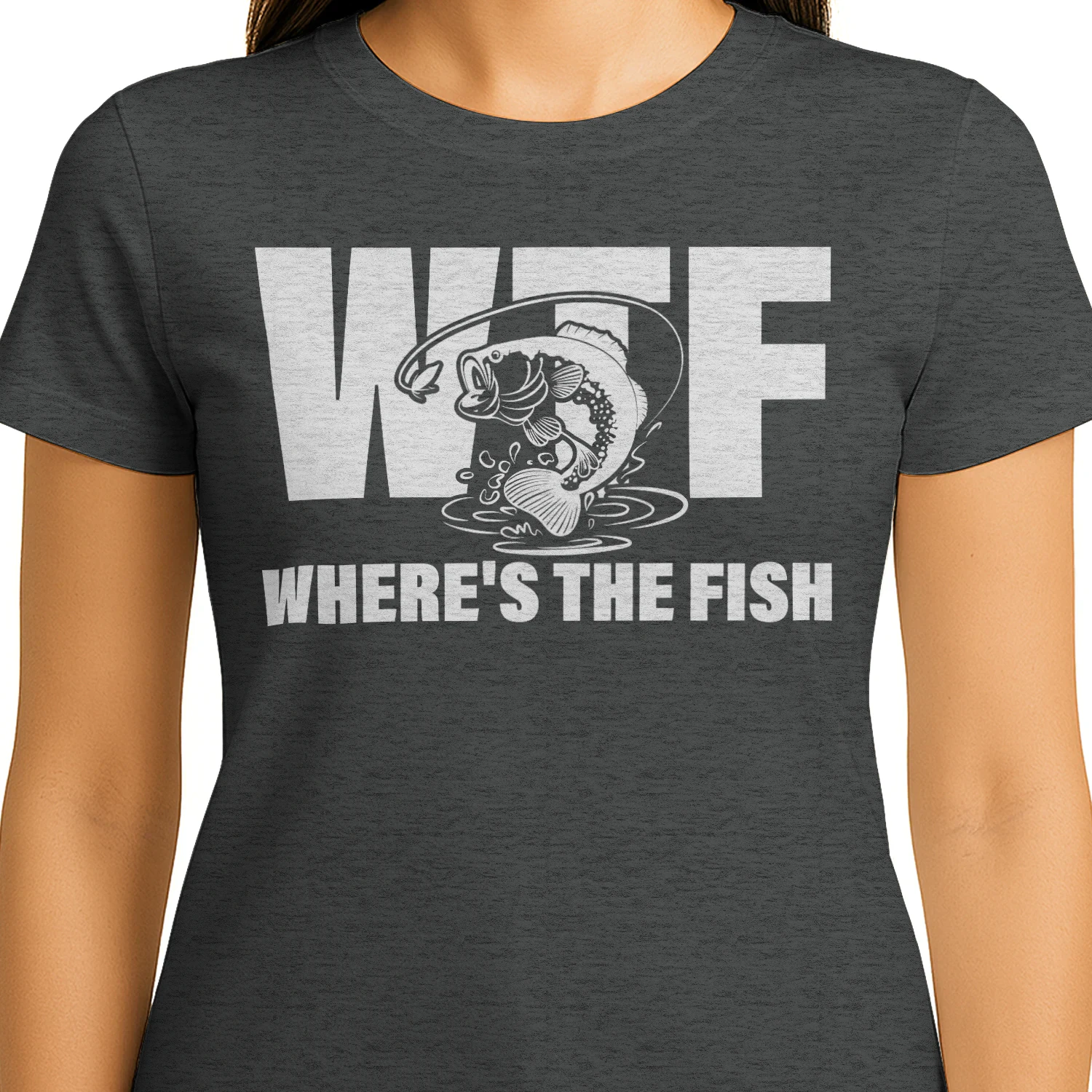 WTF Where’s The Fish Funny Fishing Design