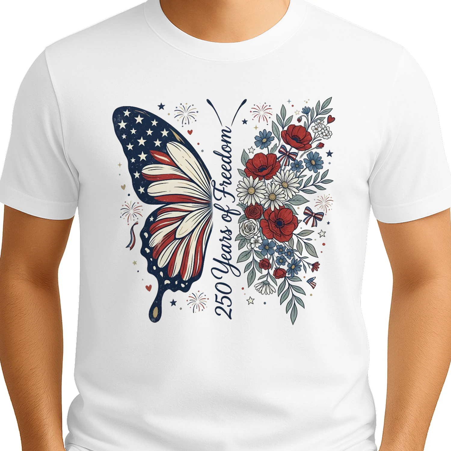 250 Years of Freedom Floral Butterfly