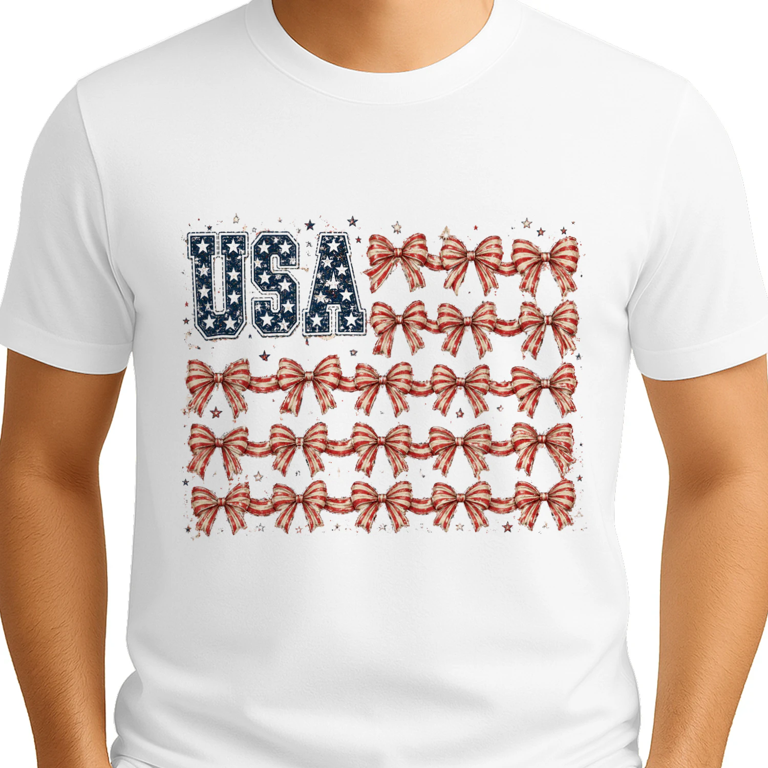 USA Patriotic Bows American Flag Design