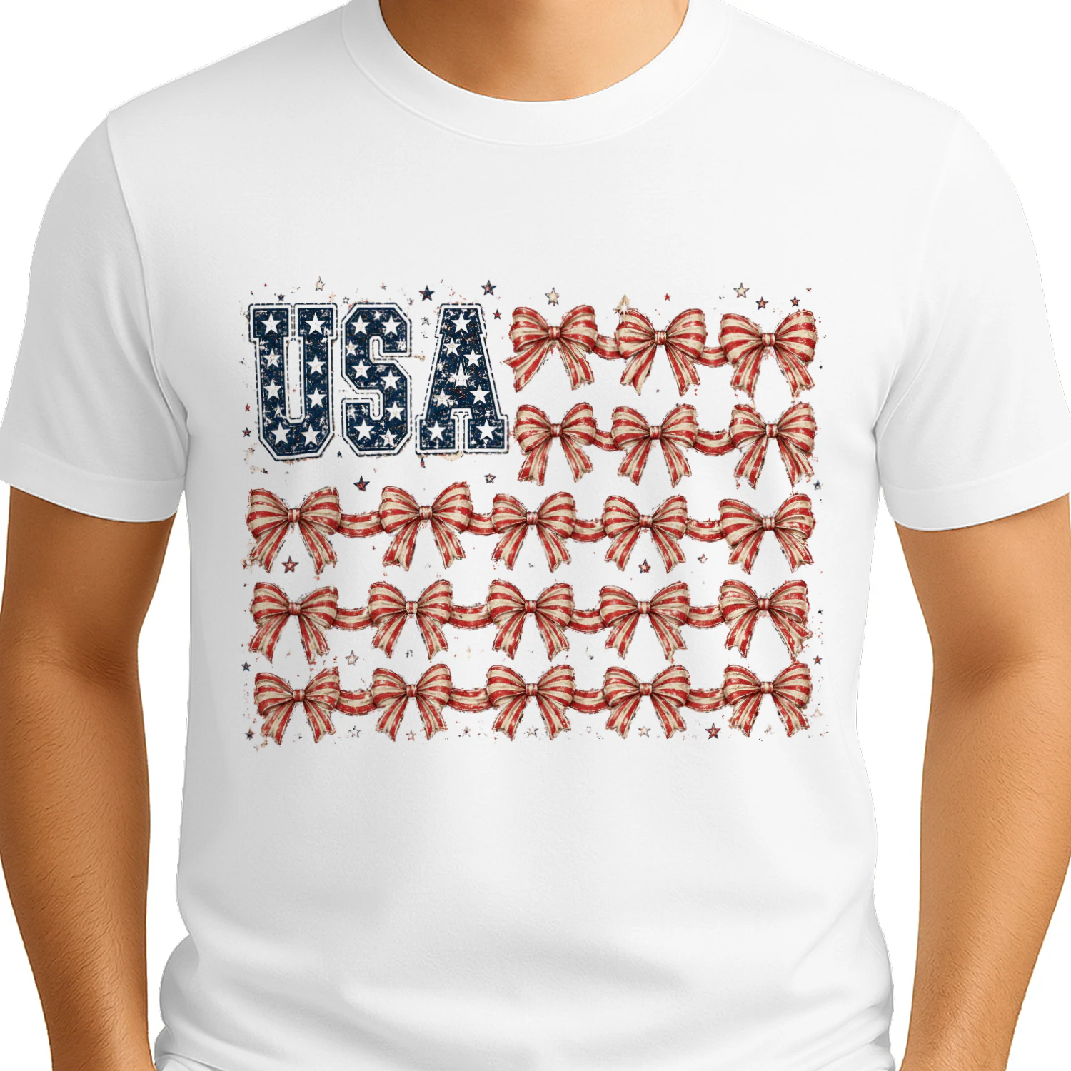 USA Patriotic Bows American Flag Design