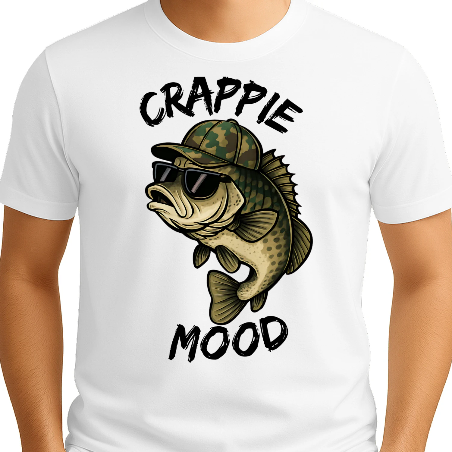 Cool Bass Fish Sunglasses Camo Fishing Design