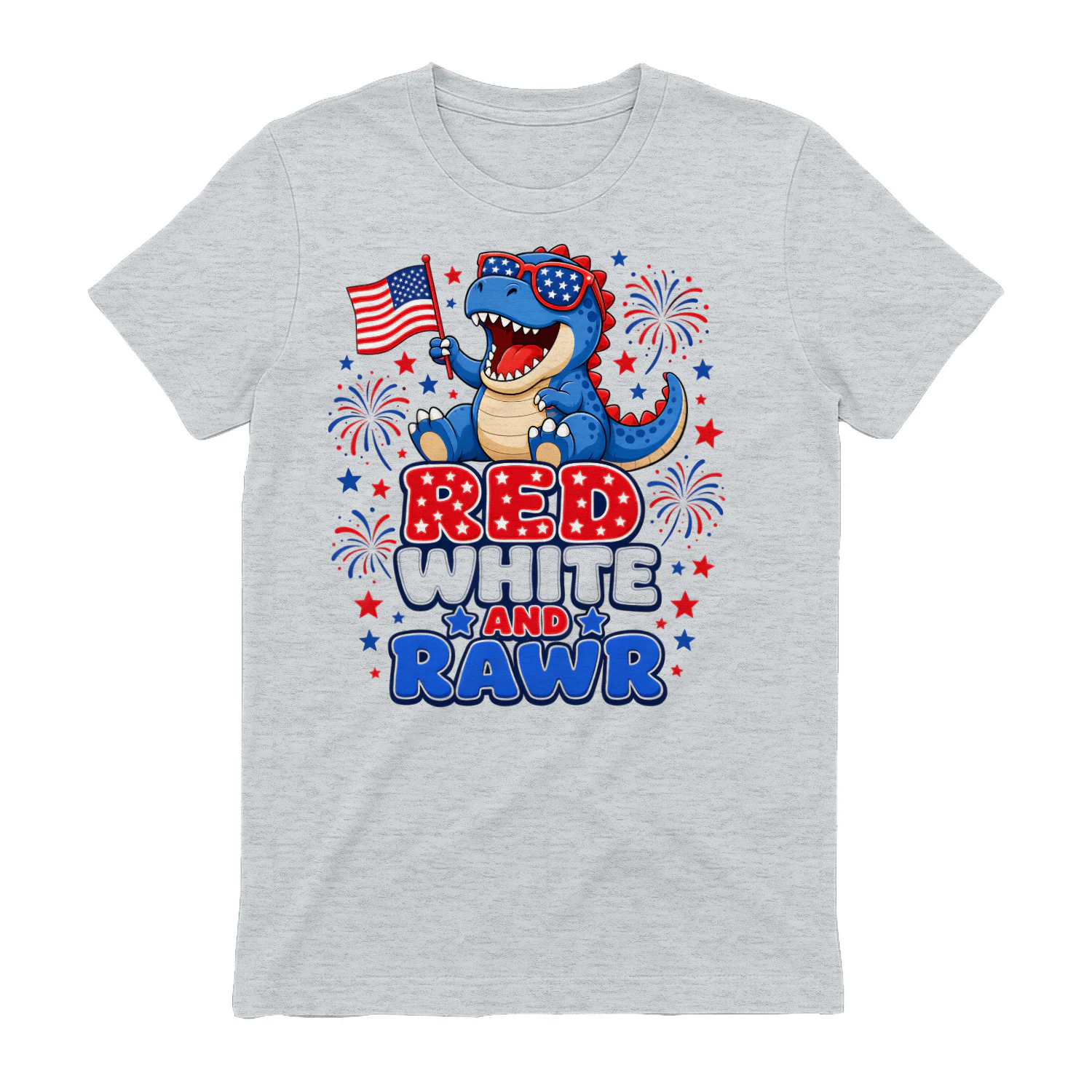 Red White and Rawr Fourth of July Dinosaur