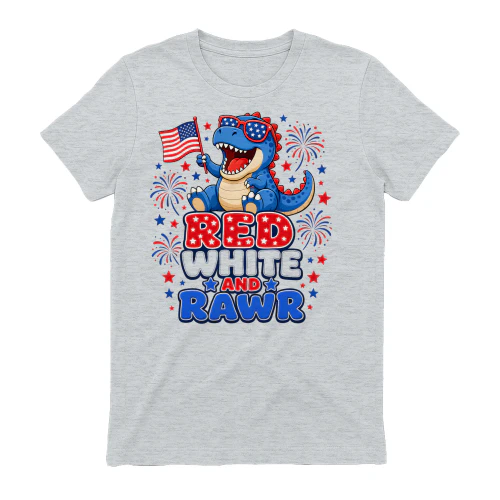 Red White and Rawr Patriotic Dinosaur
