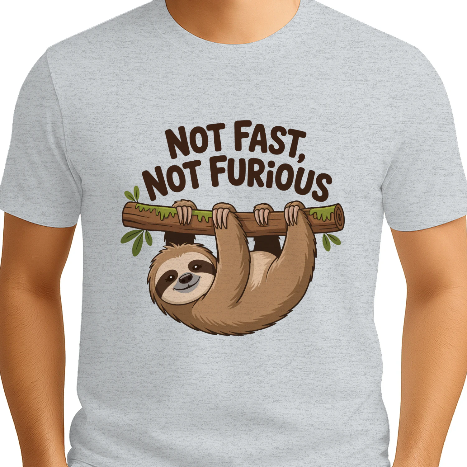 Not Fast, Not Furious Cute Sloth Funny Quote