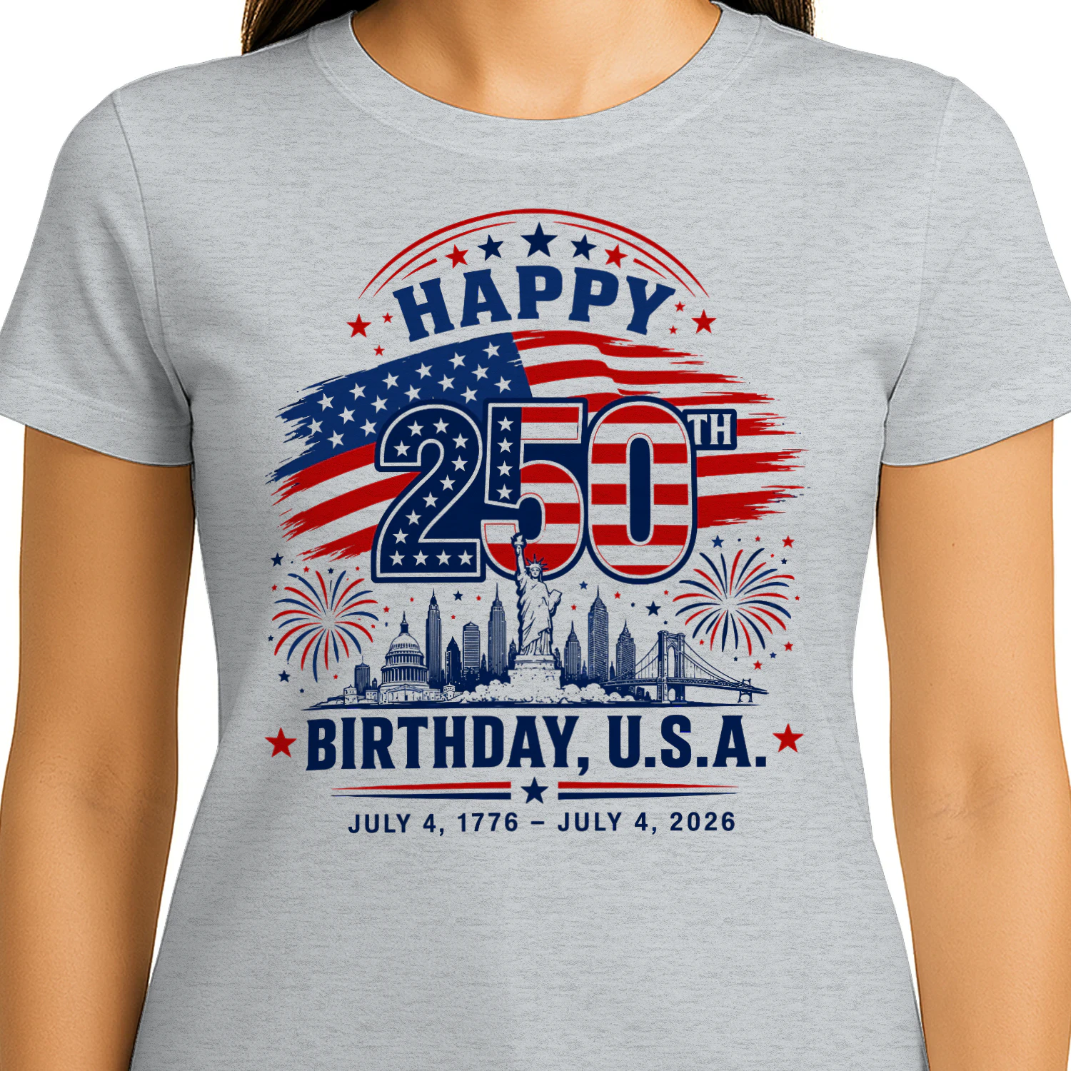 Happy 250th Birthday USA Patriotic Anniversary