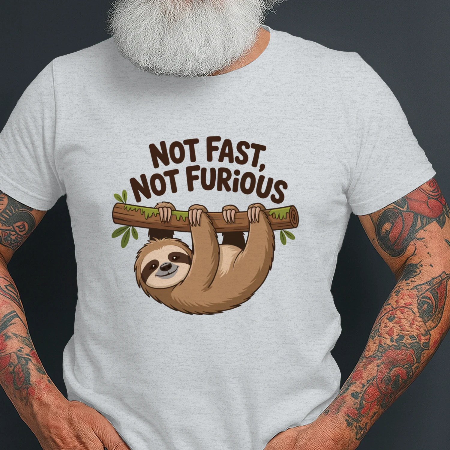 Not Fast, Not Furious Cute Sloth Funny Quote