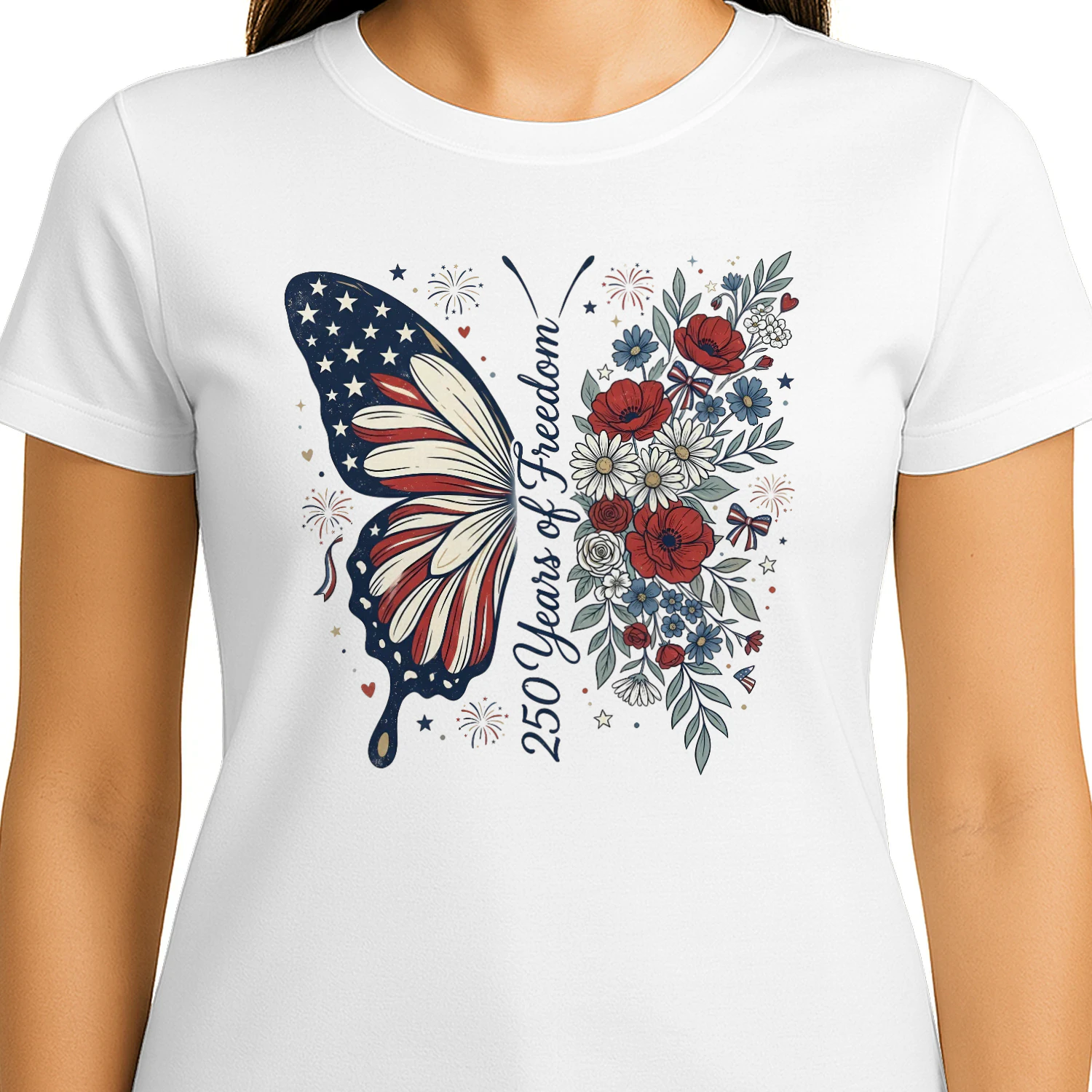 250 Years of Freedom Floral Butterfly