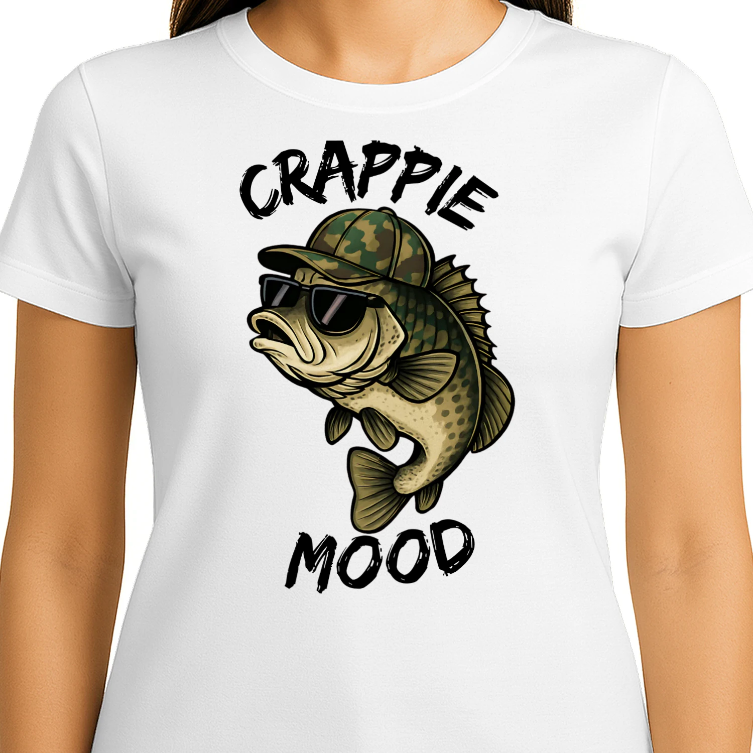 Cool Bass Fish Sunglasses Camo Fishing Design