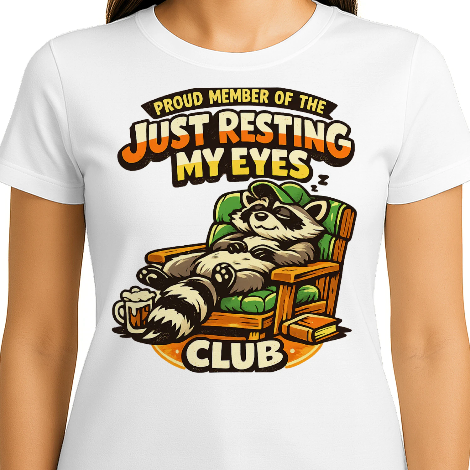 Just Resting My Eyes Club Raccoon Dad