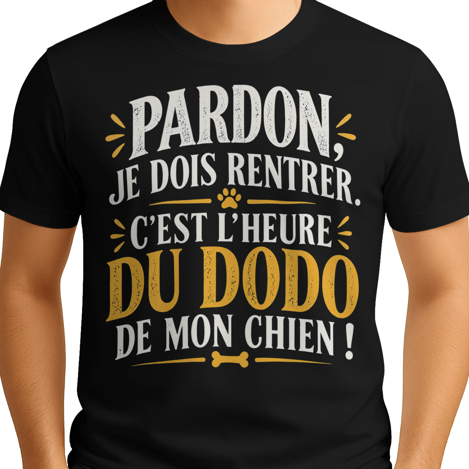 T-shirt Humour Chien – Pardon, C'est l'Heure du Dodo de Mon Chien !