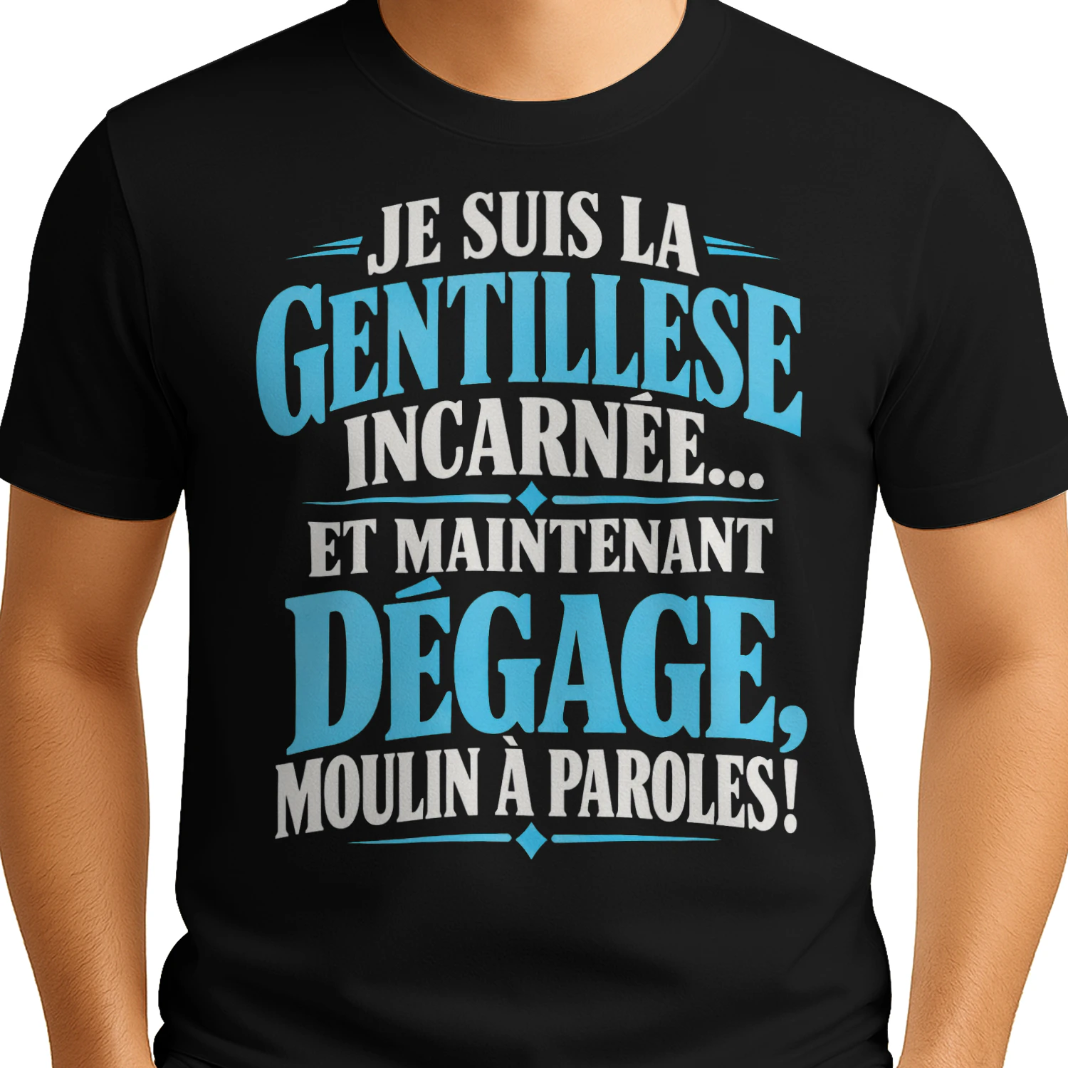 T-shirt Humour Sarcastique – Je Suis la Gentillesse Incarnée