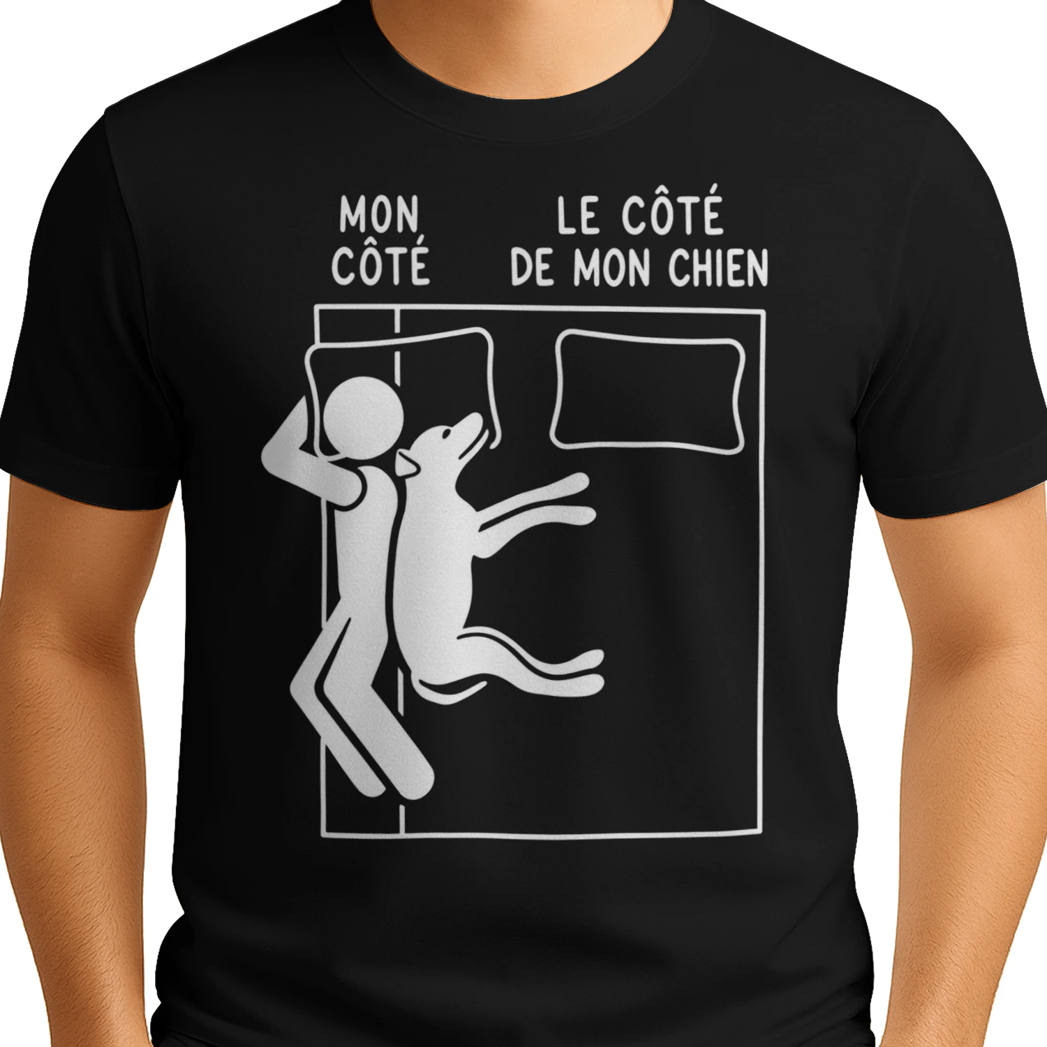 T-shirt Humour Chien – Mon Côté, Le Côté de Mon Chien