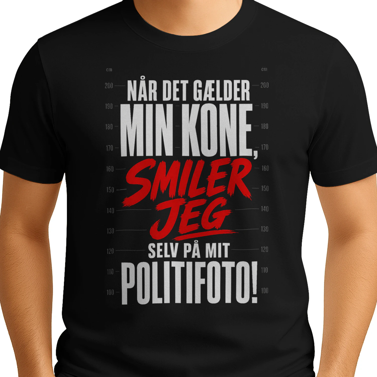T-shirt med sort humor – Når det gælder min kone