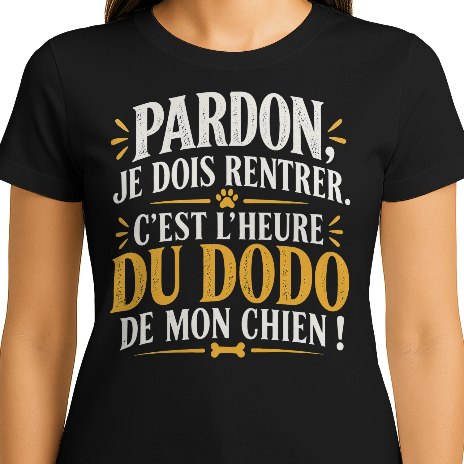T-shirt Humour Chien – Pardon, C'est l'Heure du Dodo de Mon Chien !