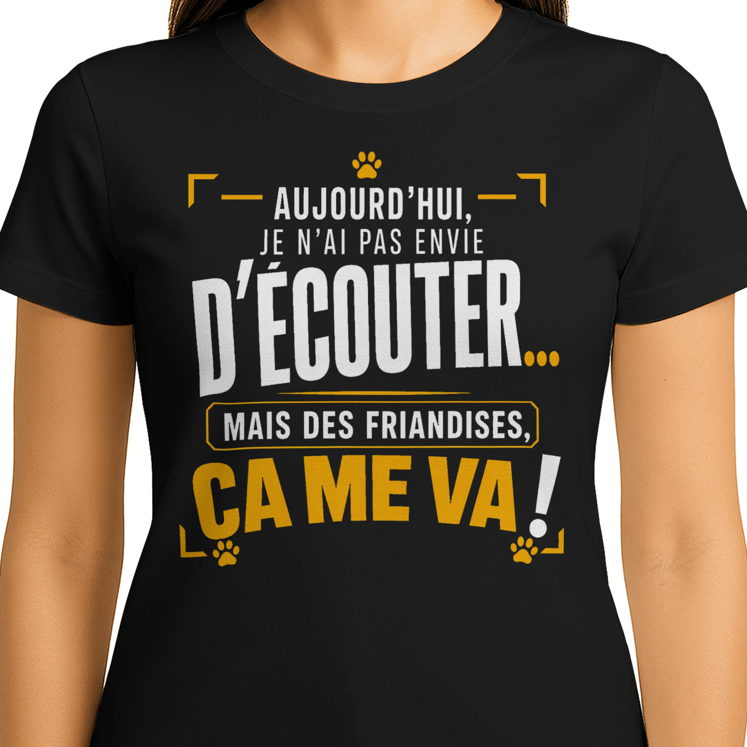 T-shirt « Des friandises, ça me va ! » – Humour chien