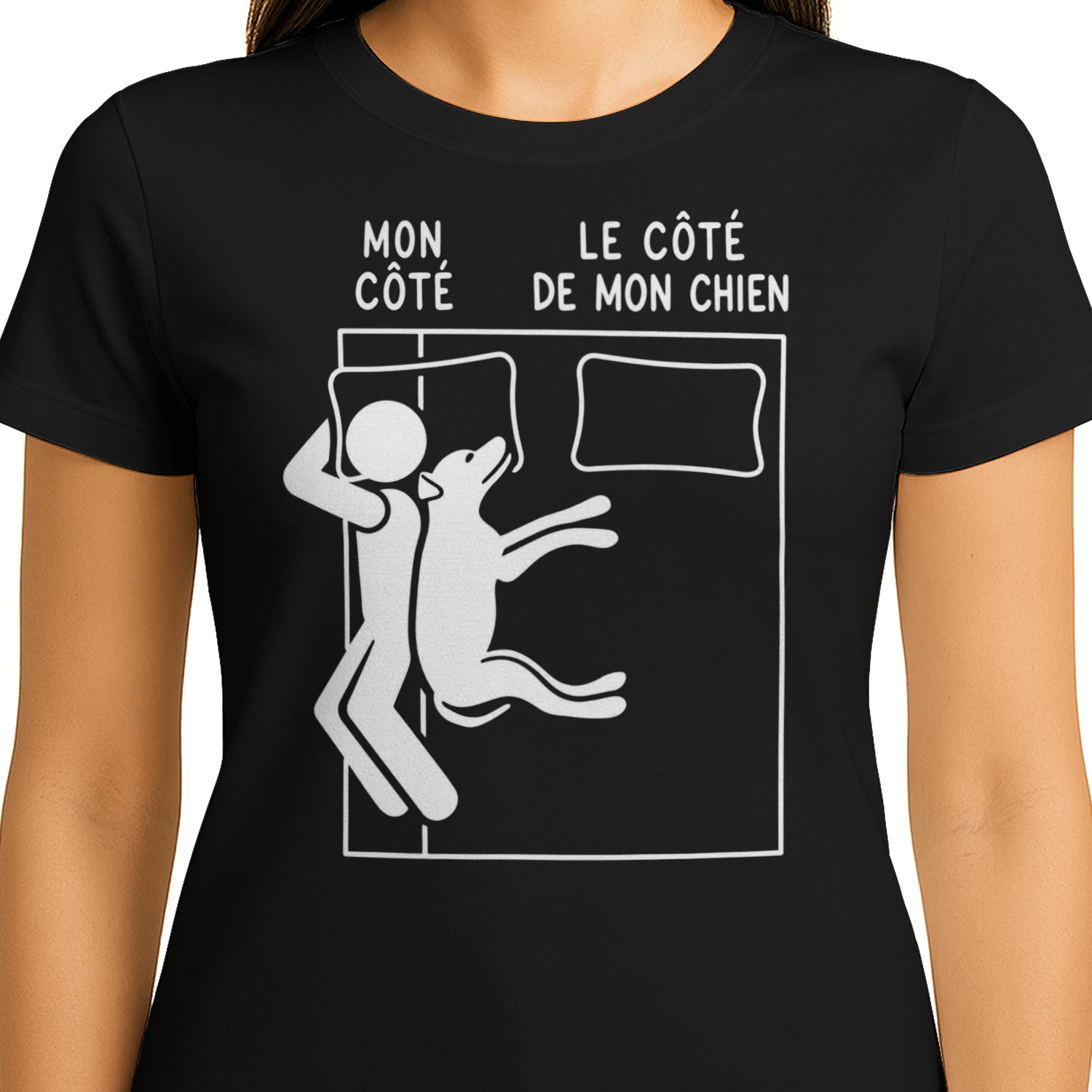 T-shirt Humour Chien – Mon Côté, Le Côté de Mon Chien