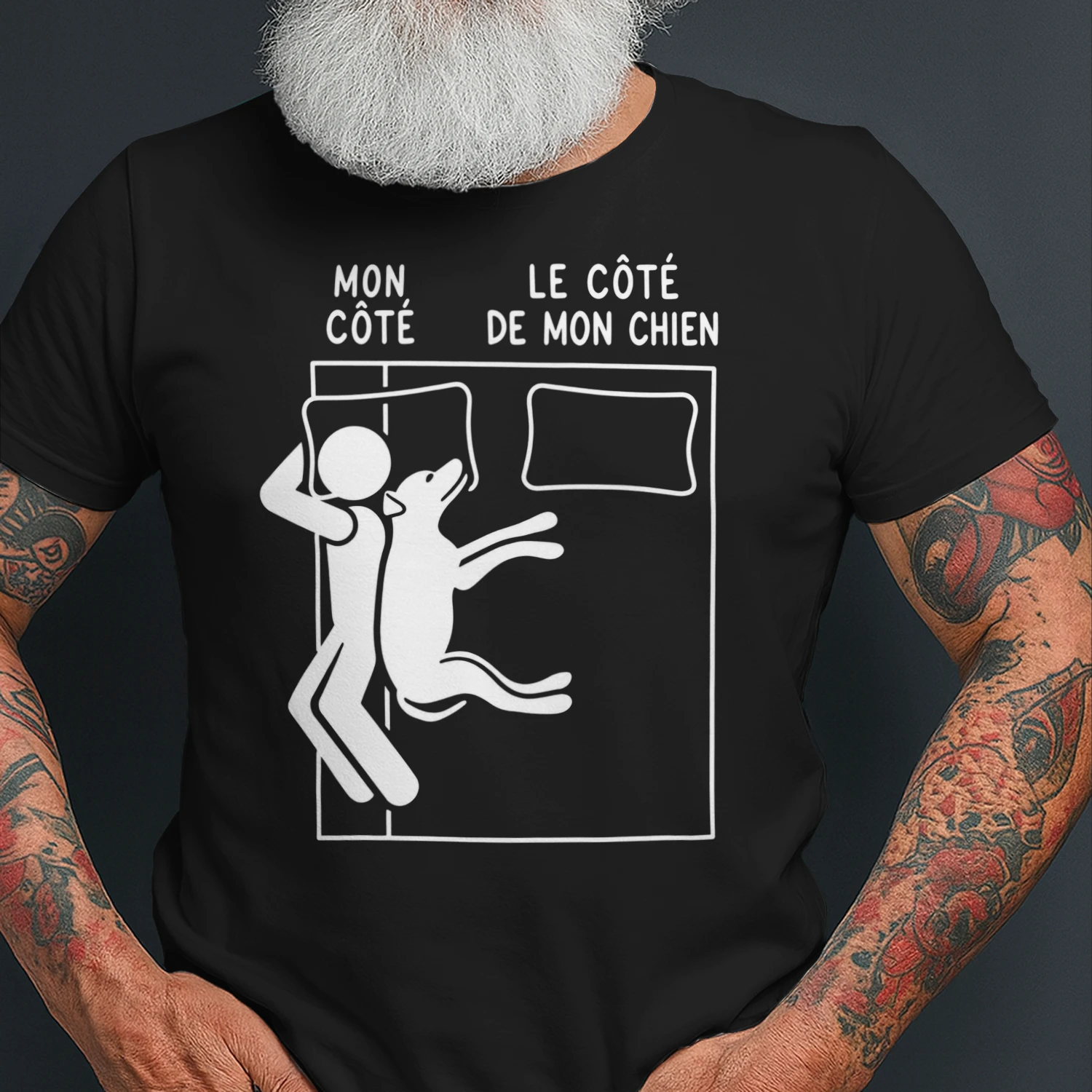 T-shirt Humour Chien – Mon Côté, Le Côté de Mon Chien