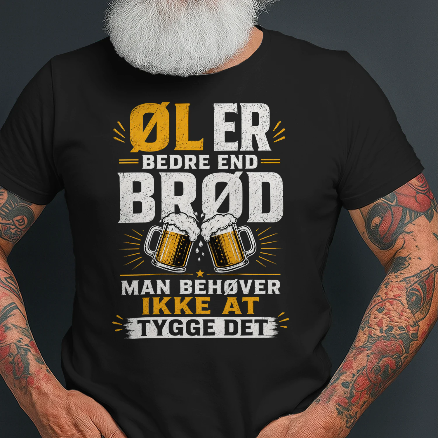 Øl Er Bedre End Brød – Sjov Øl T-Shirt