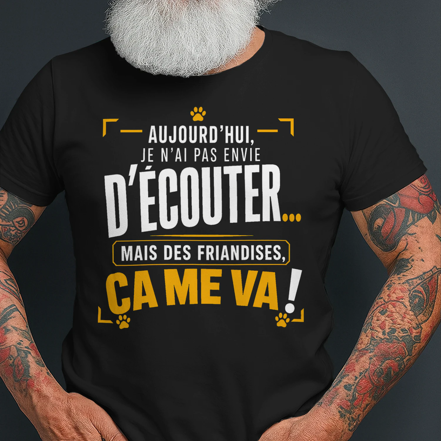 T-shirt « Des friandises, ça me va ! » – Humour chien