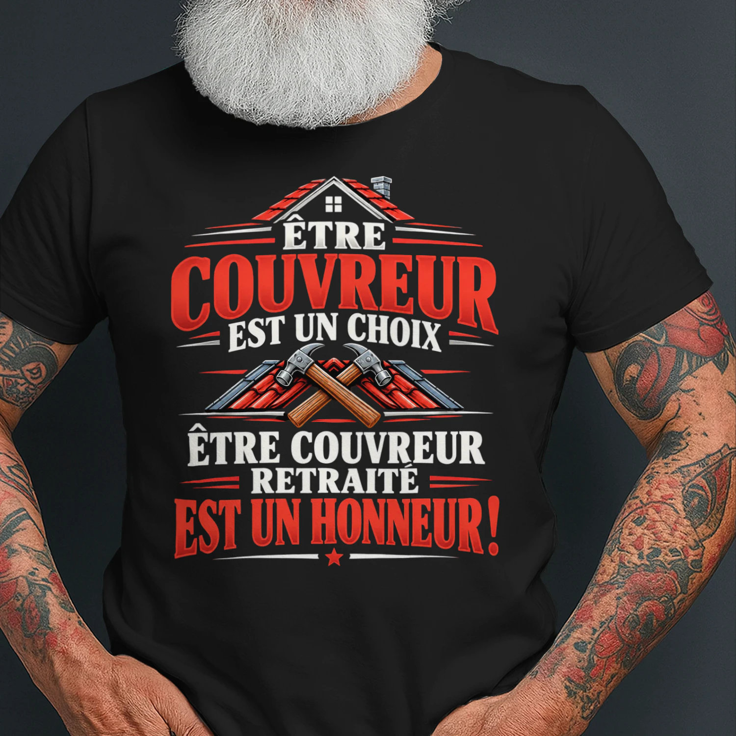 T-shirt Couvreur Retraité – Être Couvreur Est un Choix, Être Couvreur Retraité Est un Honneur
