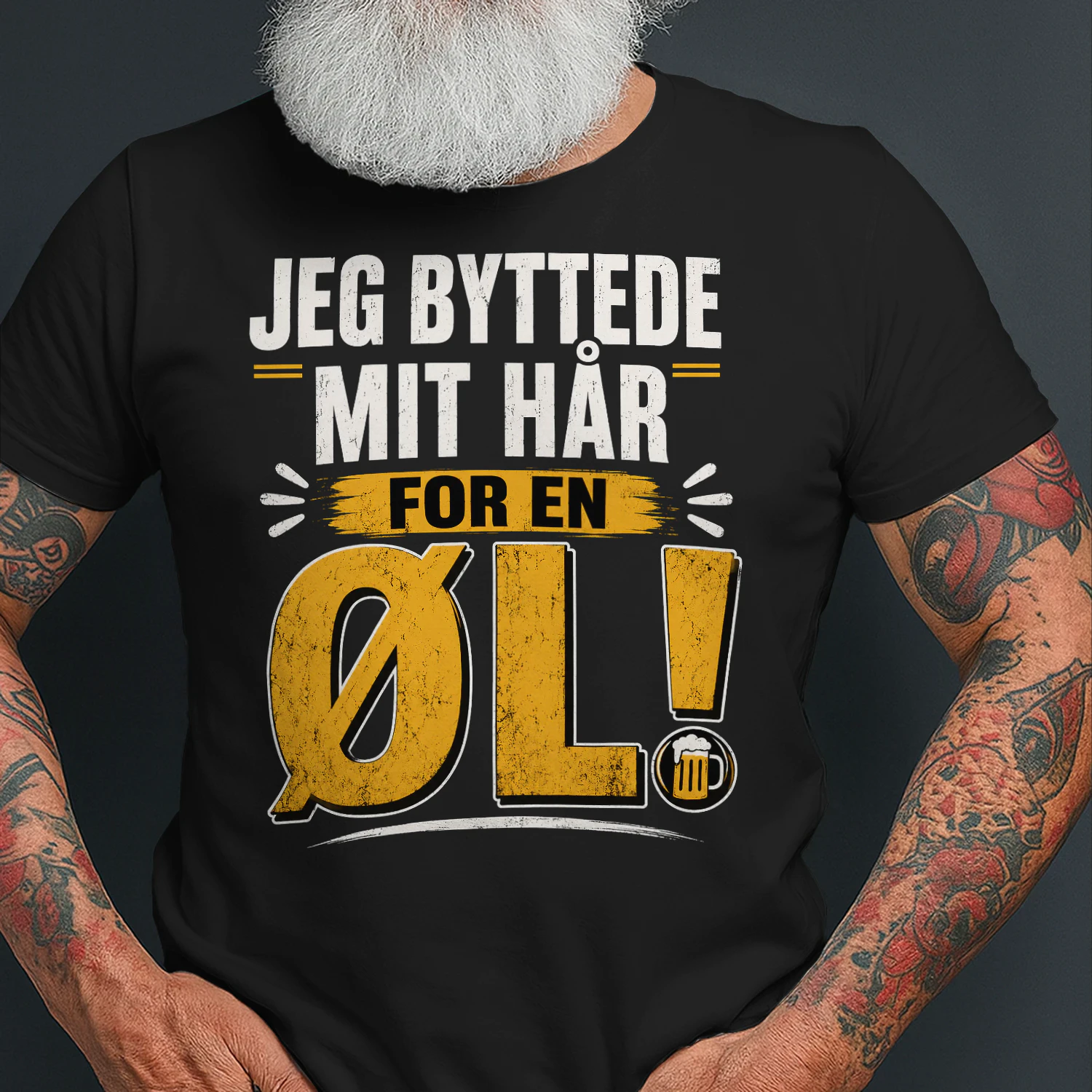 Jeg Byttede Mit Hår For En Øl! – Sjov Øl T-Shirt Til Ølelskere