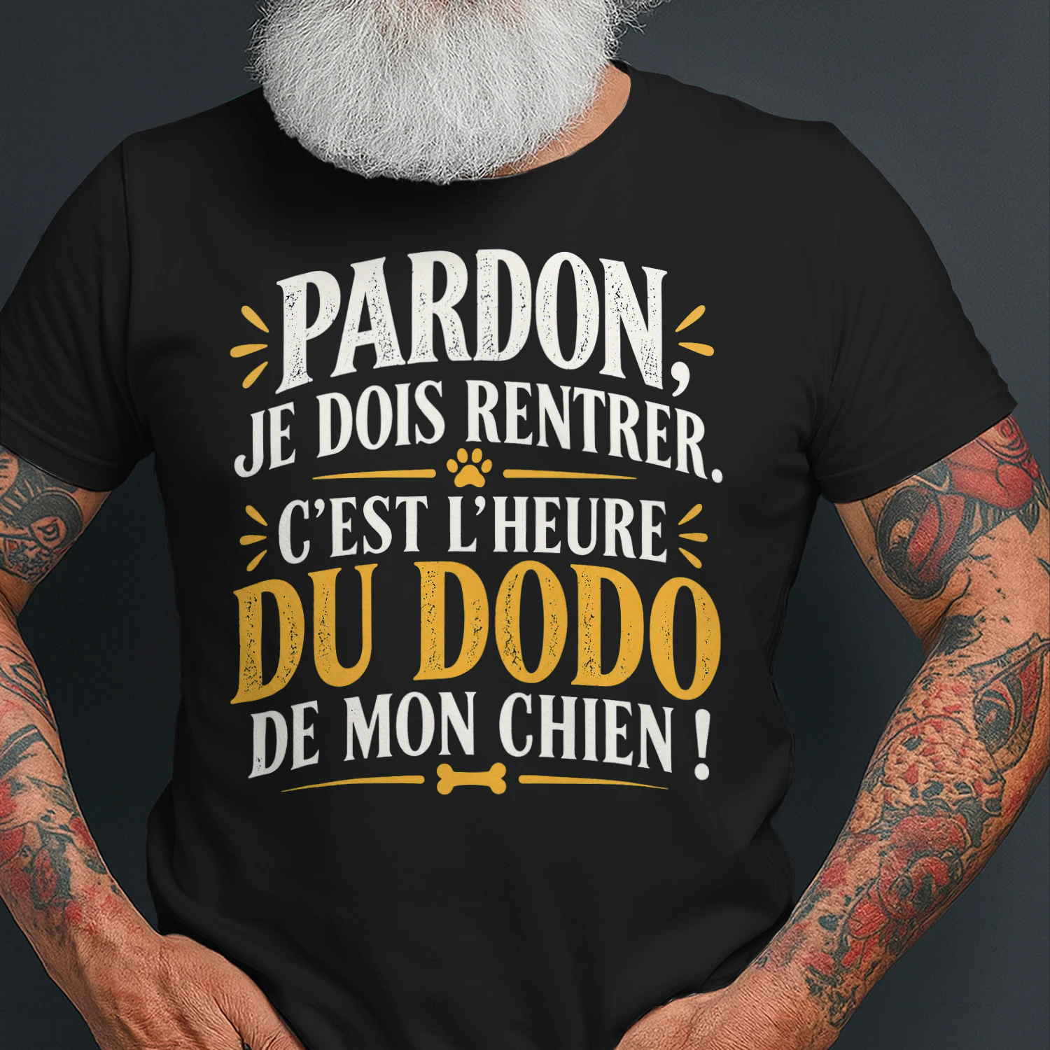 T-shirt Humour Chien – Pardon, C'est l'Heure du Dodo de Mon Chien !