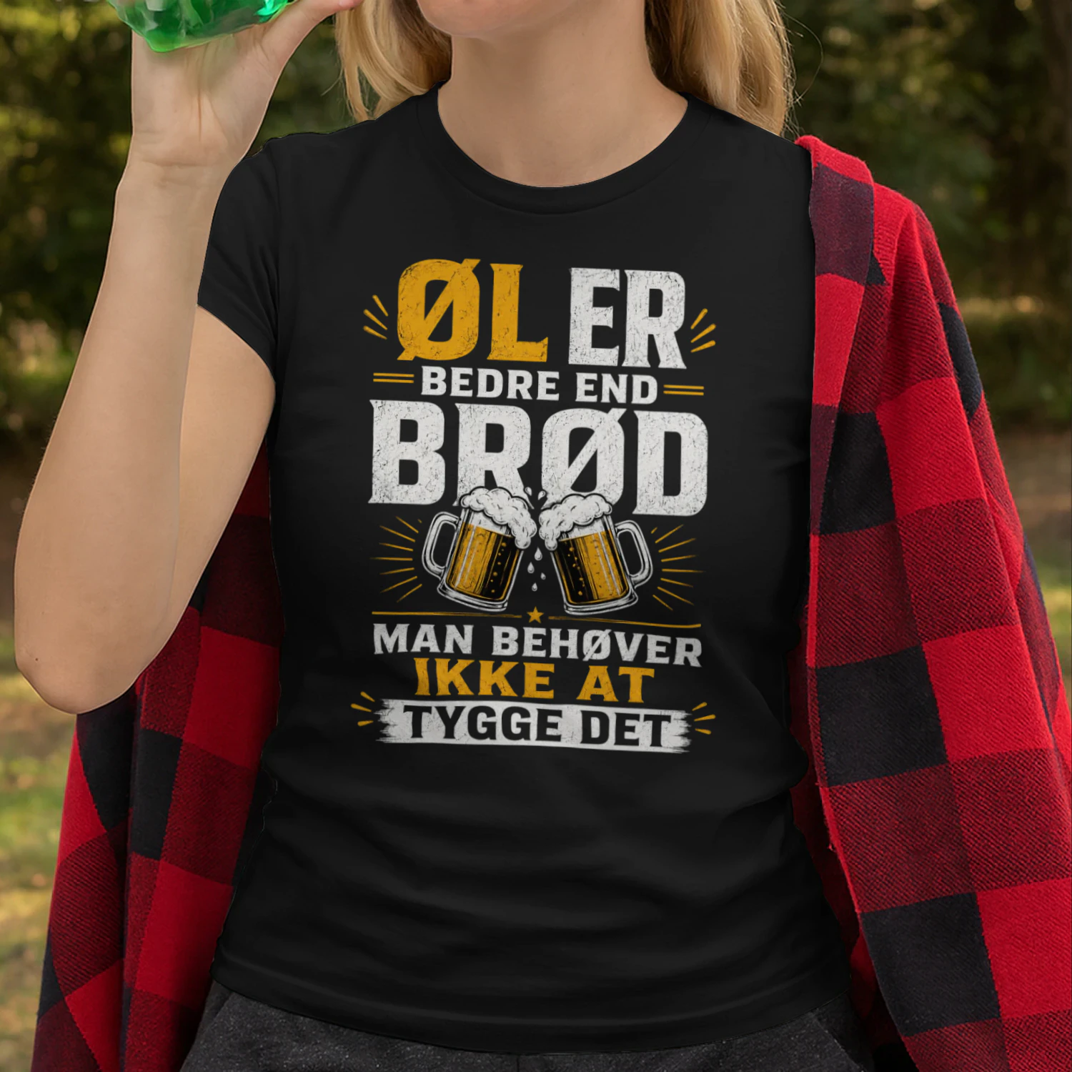 Øl Er Bedre End Brød – Sjov Øl T-Shirt