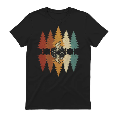 Cycling Retro Forest Reflection