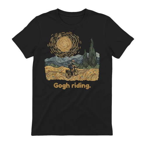 Cycling Starry Night Art
