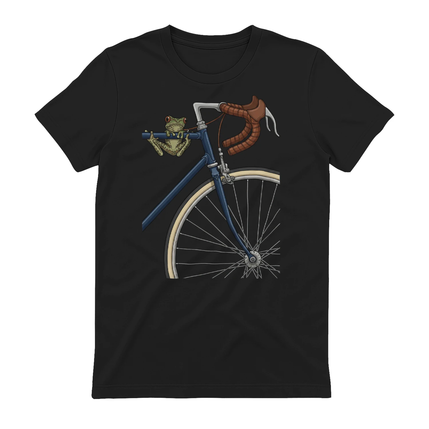 Cycling Cute Frog On Bicycle