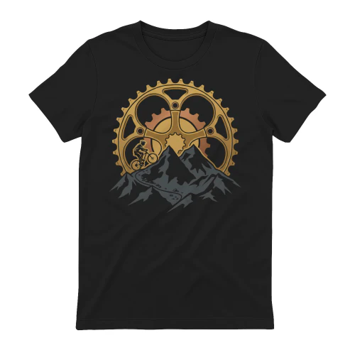 Cycling Gear Chainring Mountain Sunset